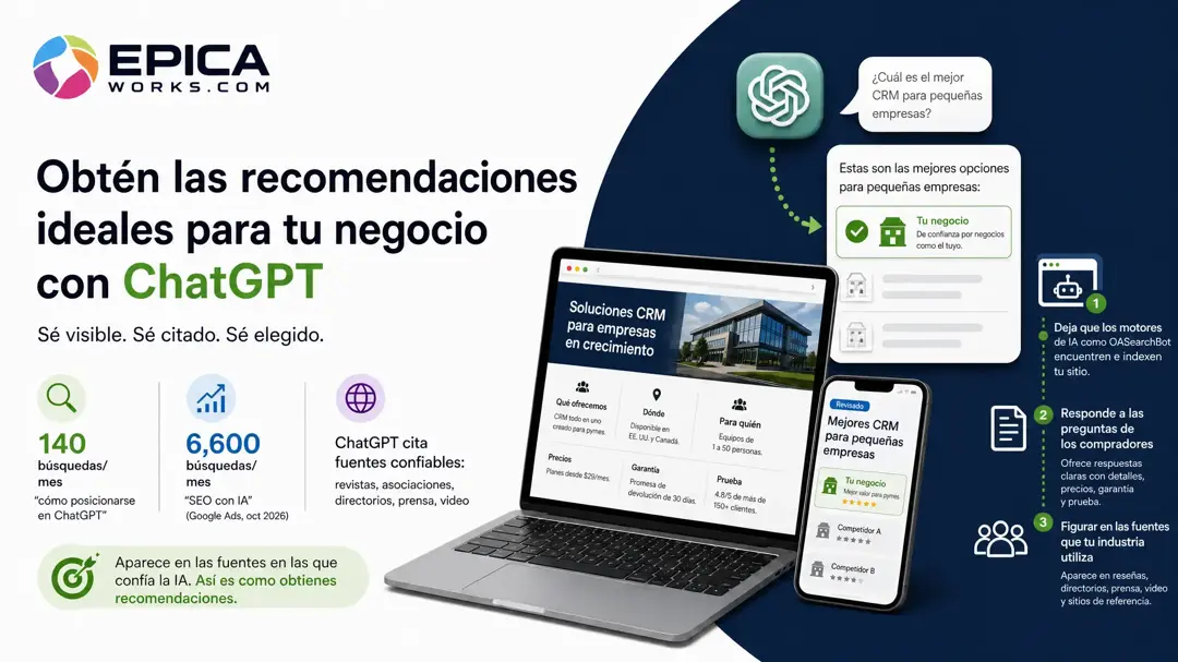 Cómo conseguir que ChatGPT recomiende tu negocio