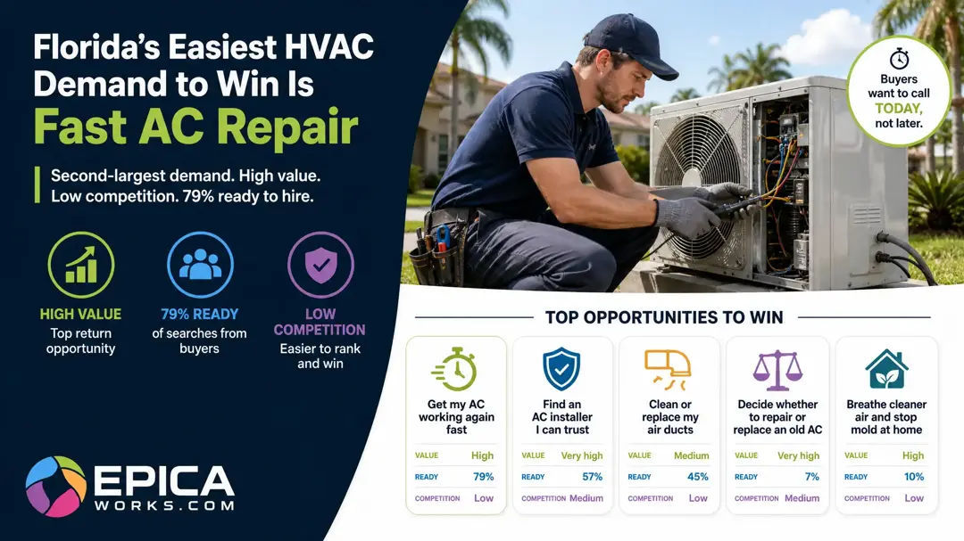 Florida's Easiest HVAC Demand to Win Online Is Fast AC Repair