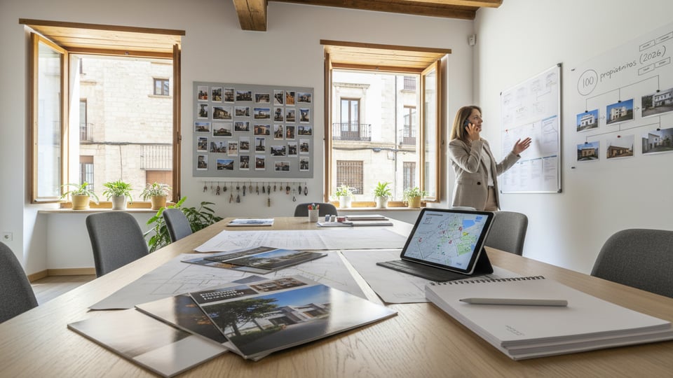 Estrategia de marketing digital para Captar 100 Propietarios en 2026 para Agencia Inmobiliaria en Zaragoza | Estrategia de Gestión, Alquiler y Venta